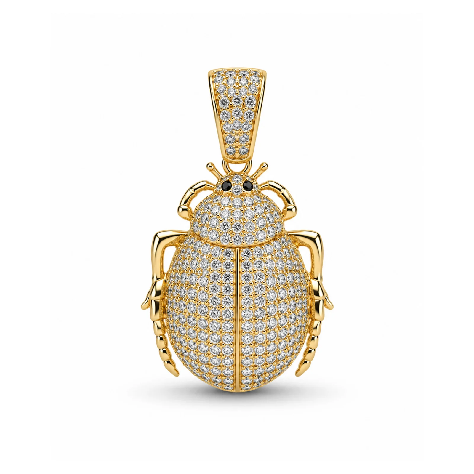 Golden Scarab Beetle Pendant — photo 2