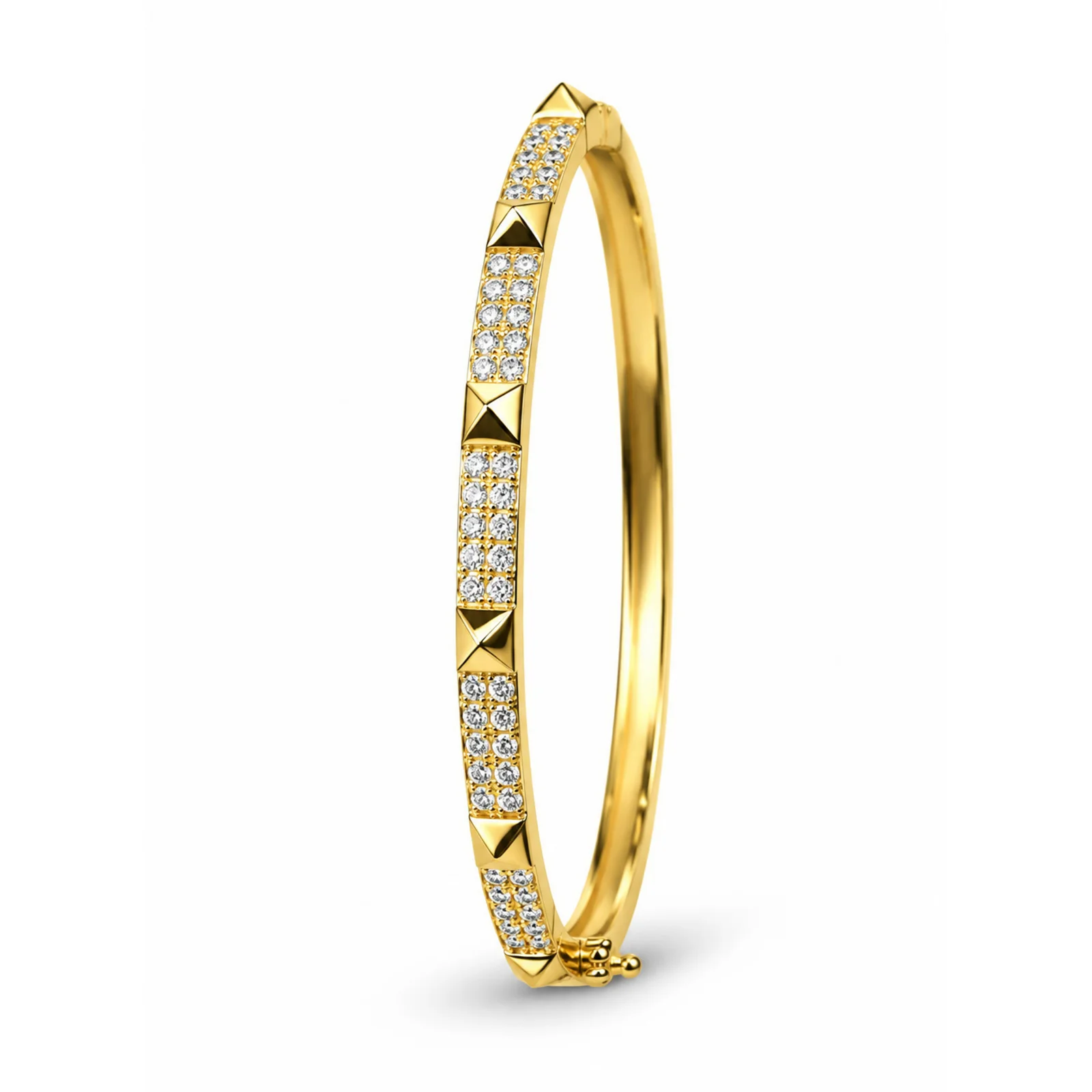 Golden Pave Luxe Geometric Bracelet — photo 4
