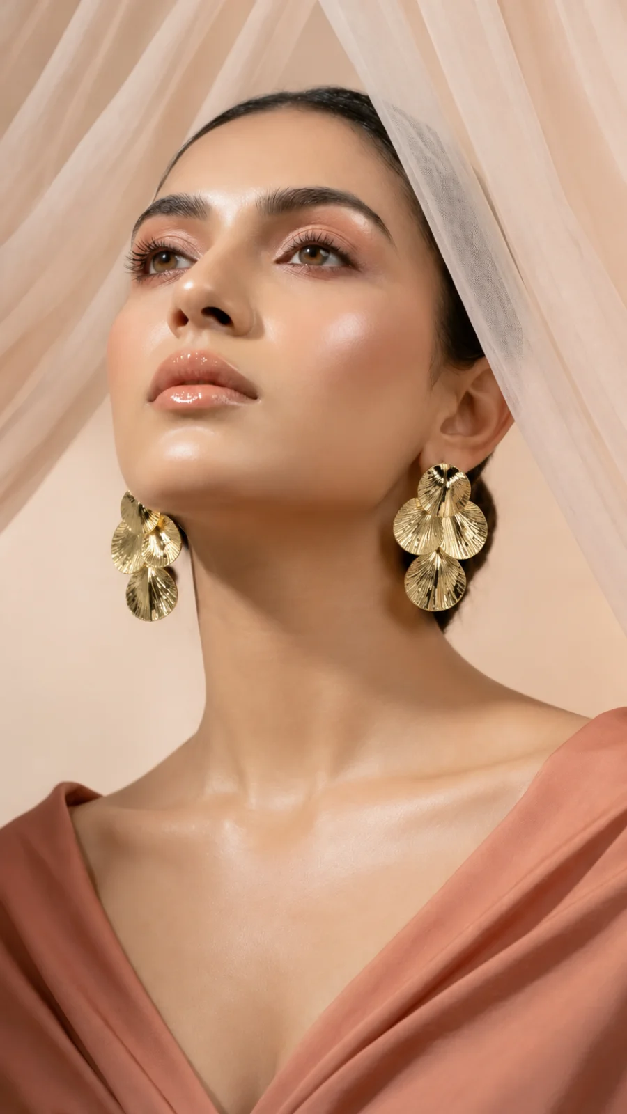 Golden Petal Earrings