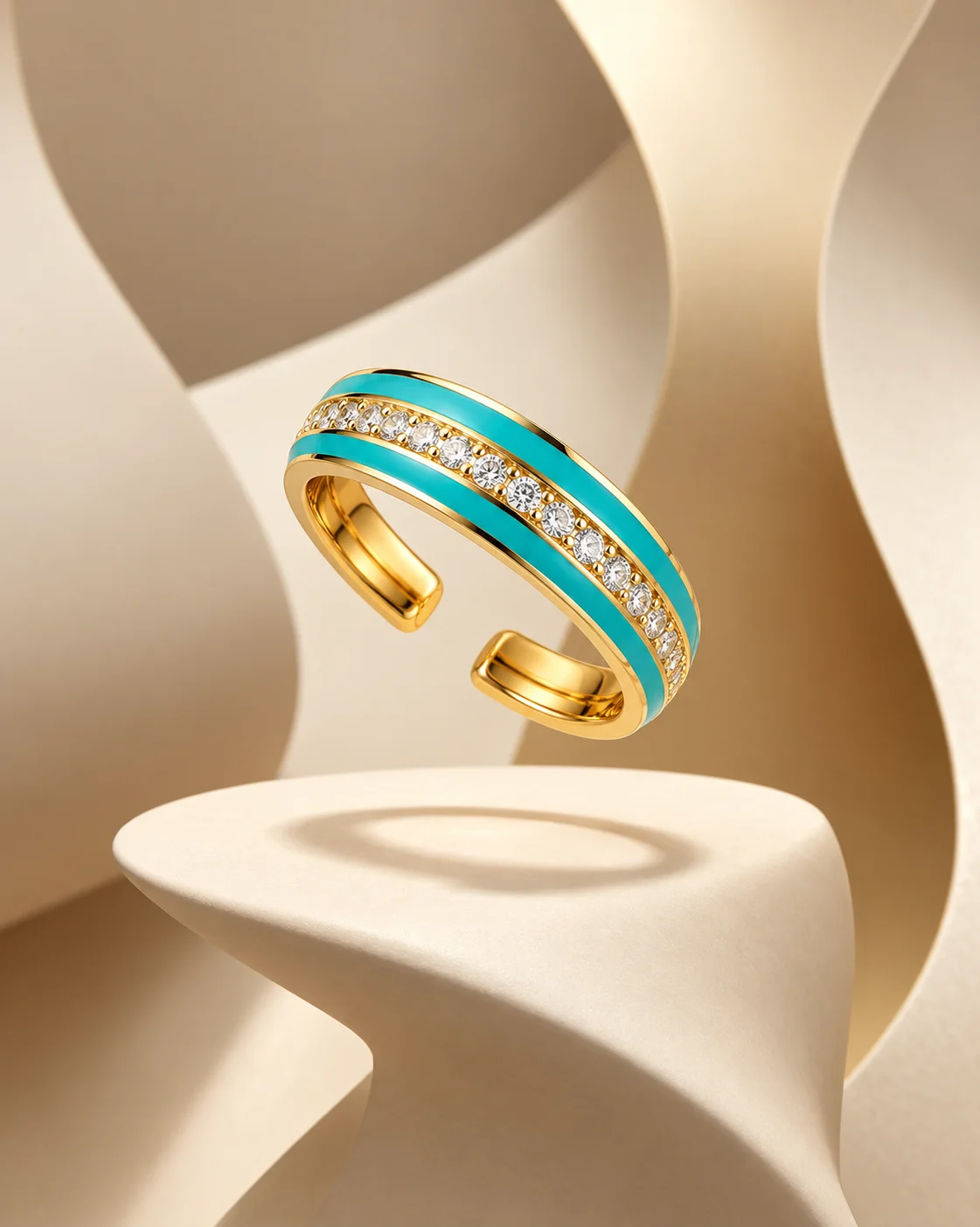 Turquoise Luxe Band Ring