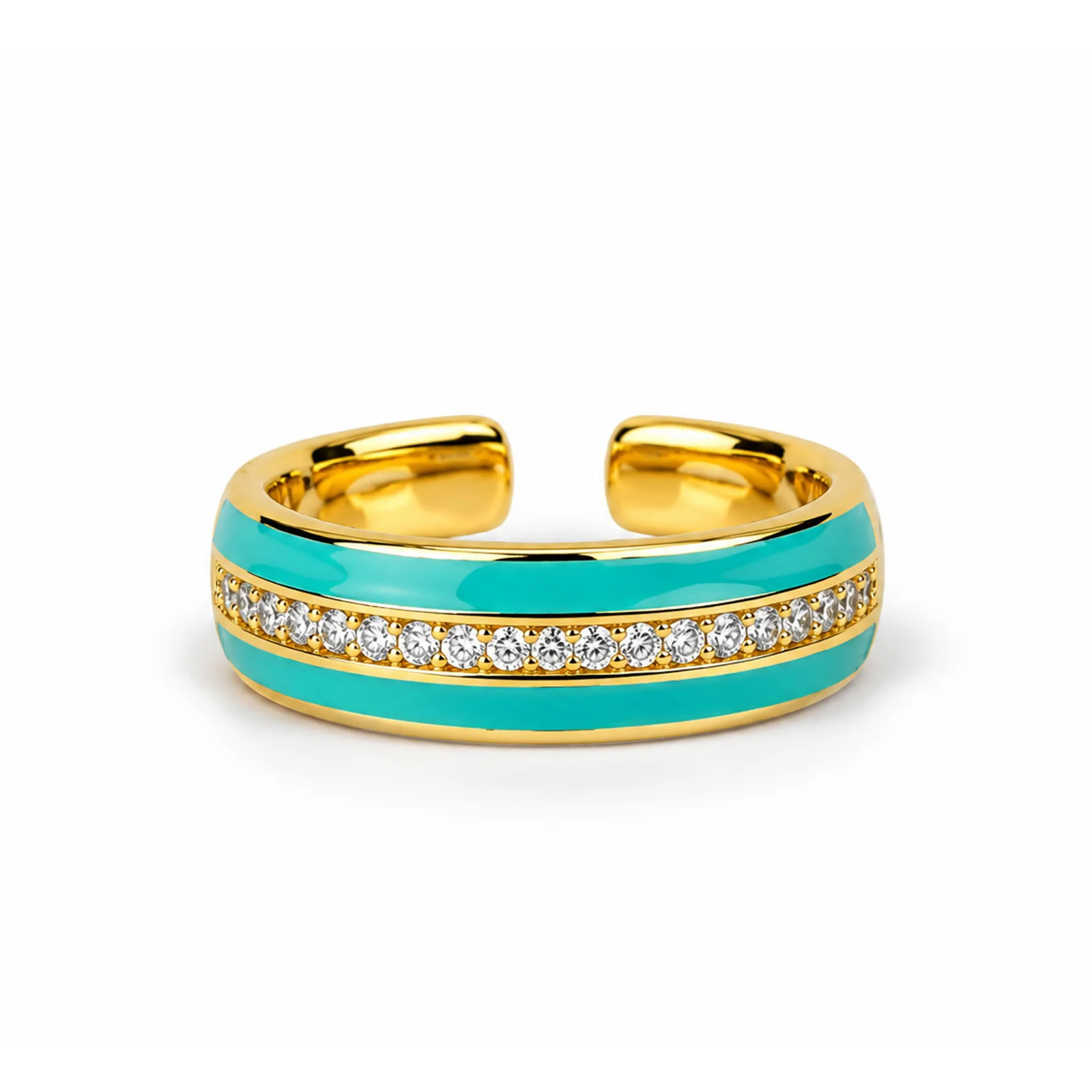 Turquoise Luxe Band Ring — photo 2