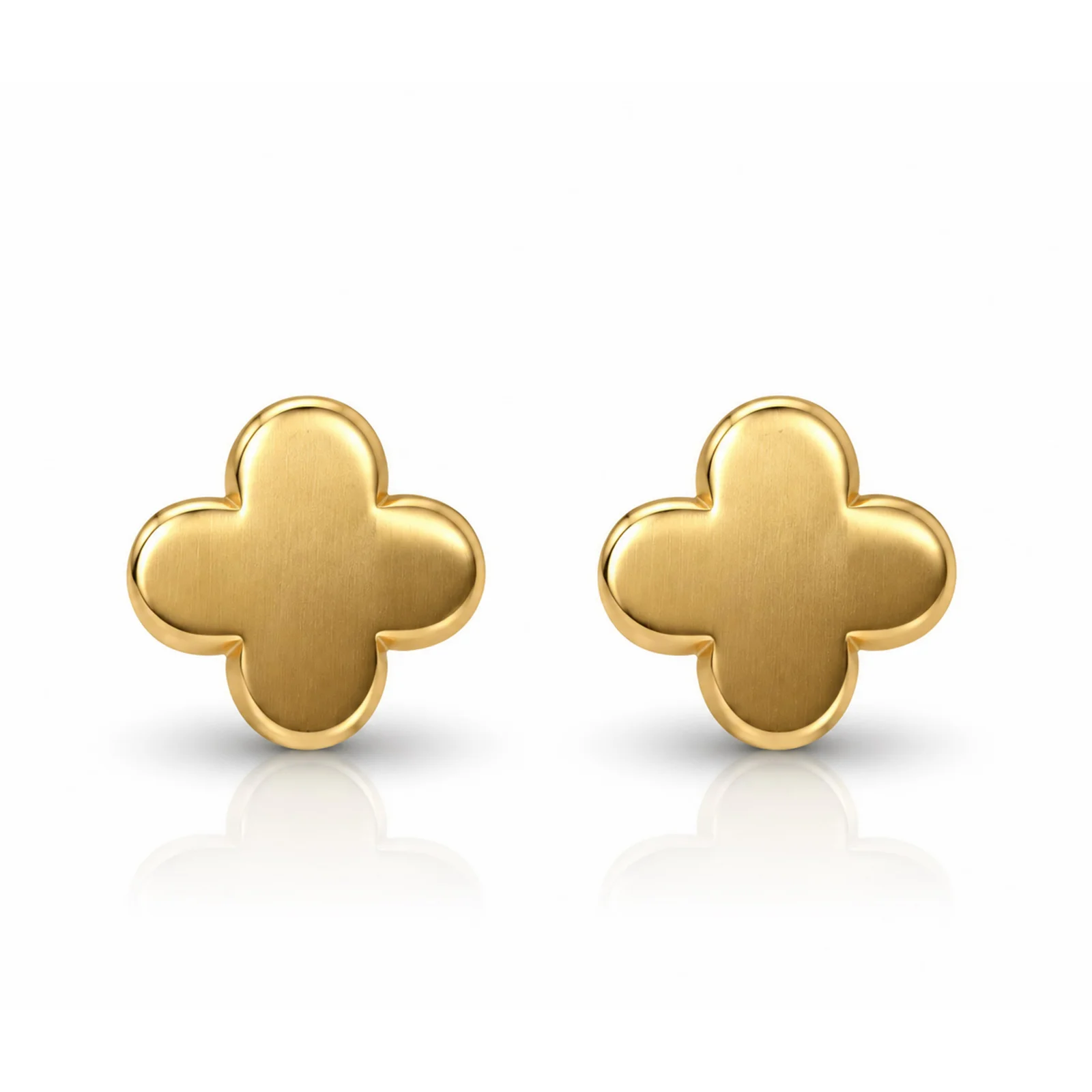 Golden Clover Stud Earrings — photo 4