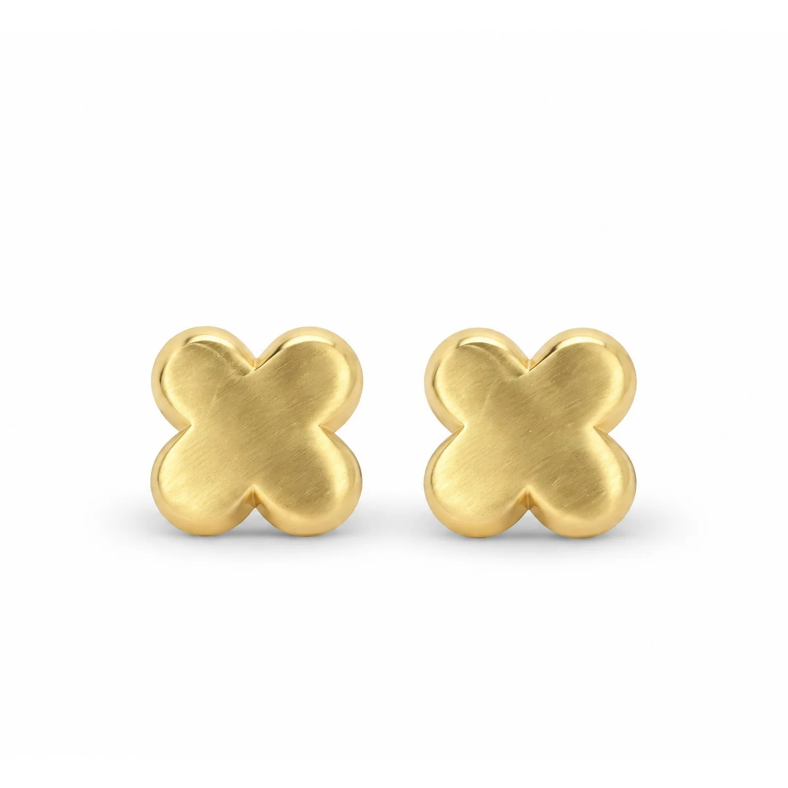 Golden Clover Stud Earrings — photo 3