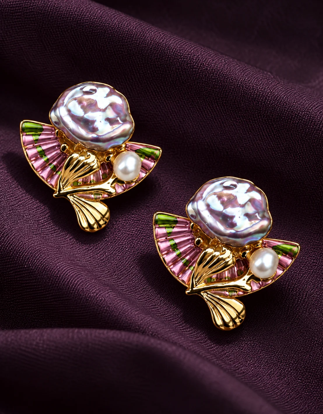 Coral Symphony Earrings