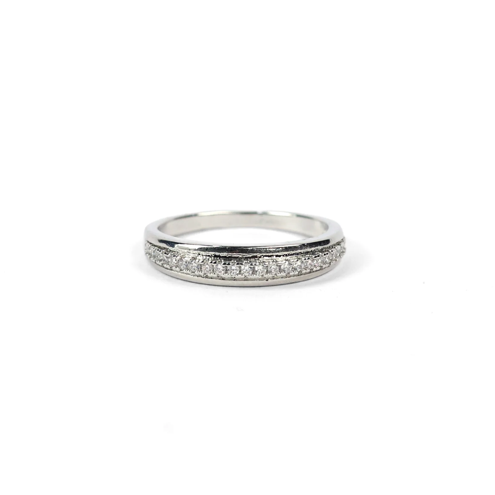 Silver-Tone Textured Band Ring — photo 3