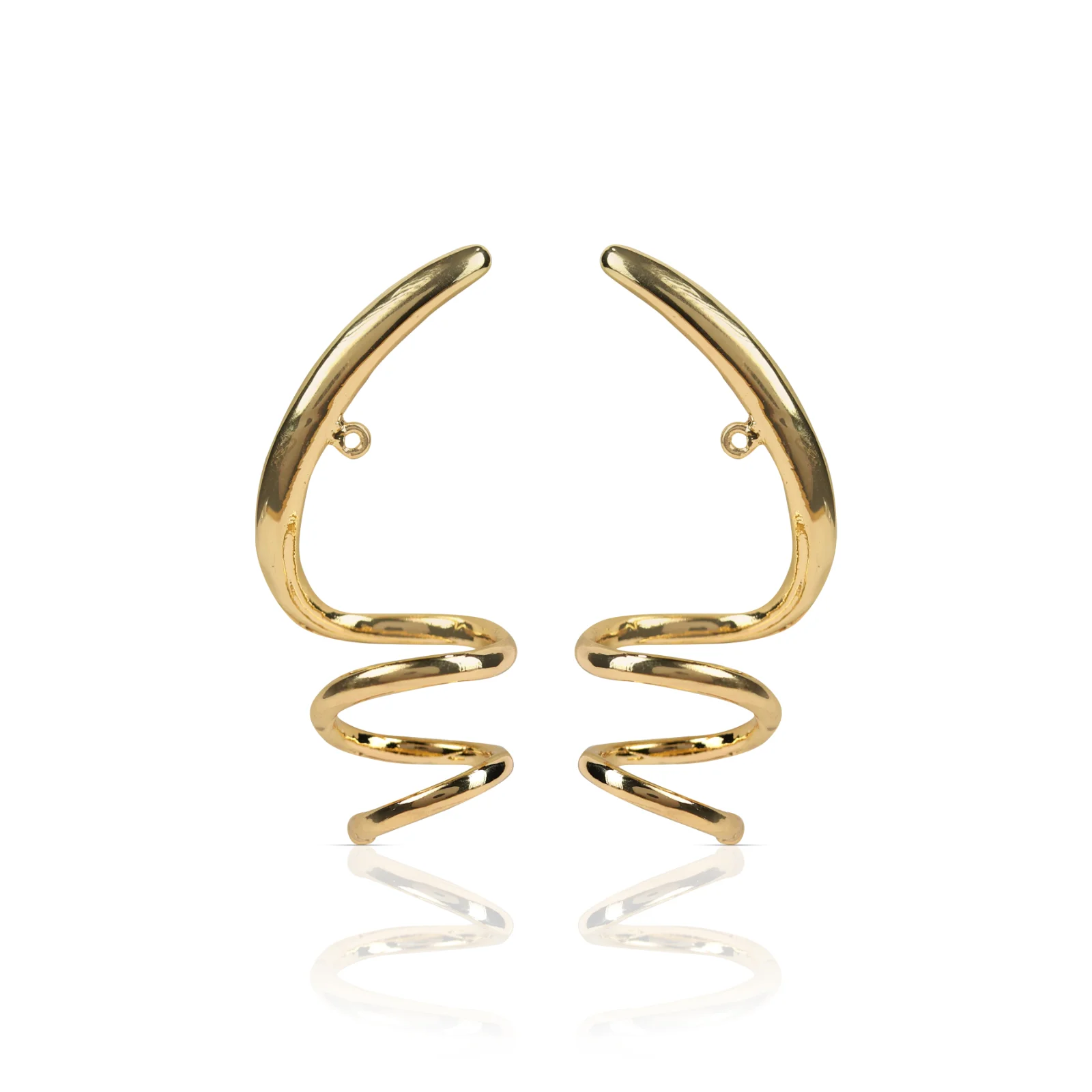 Waveform Gold Statement Earrings — photo 4