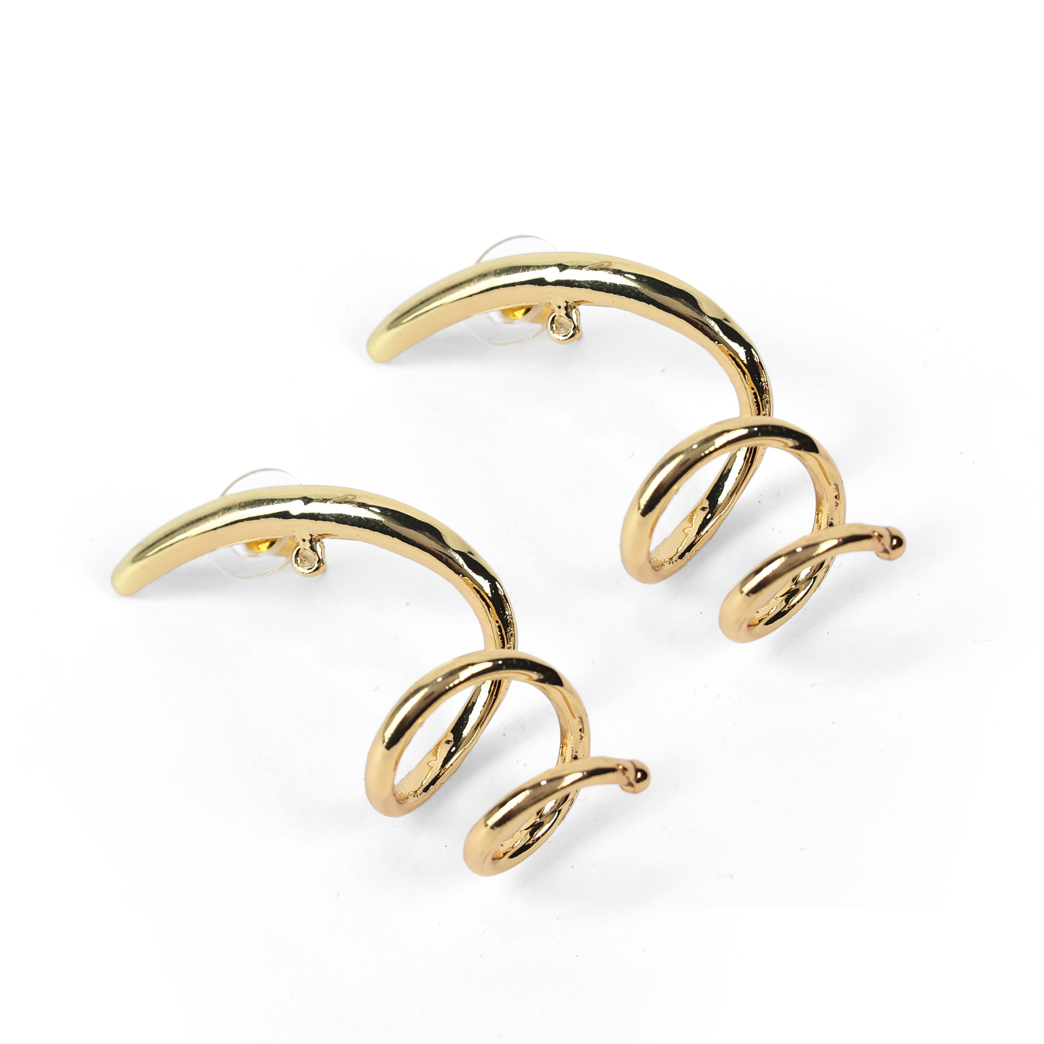 Waveform Gold Statement Earrings — photo 2