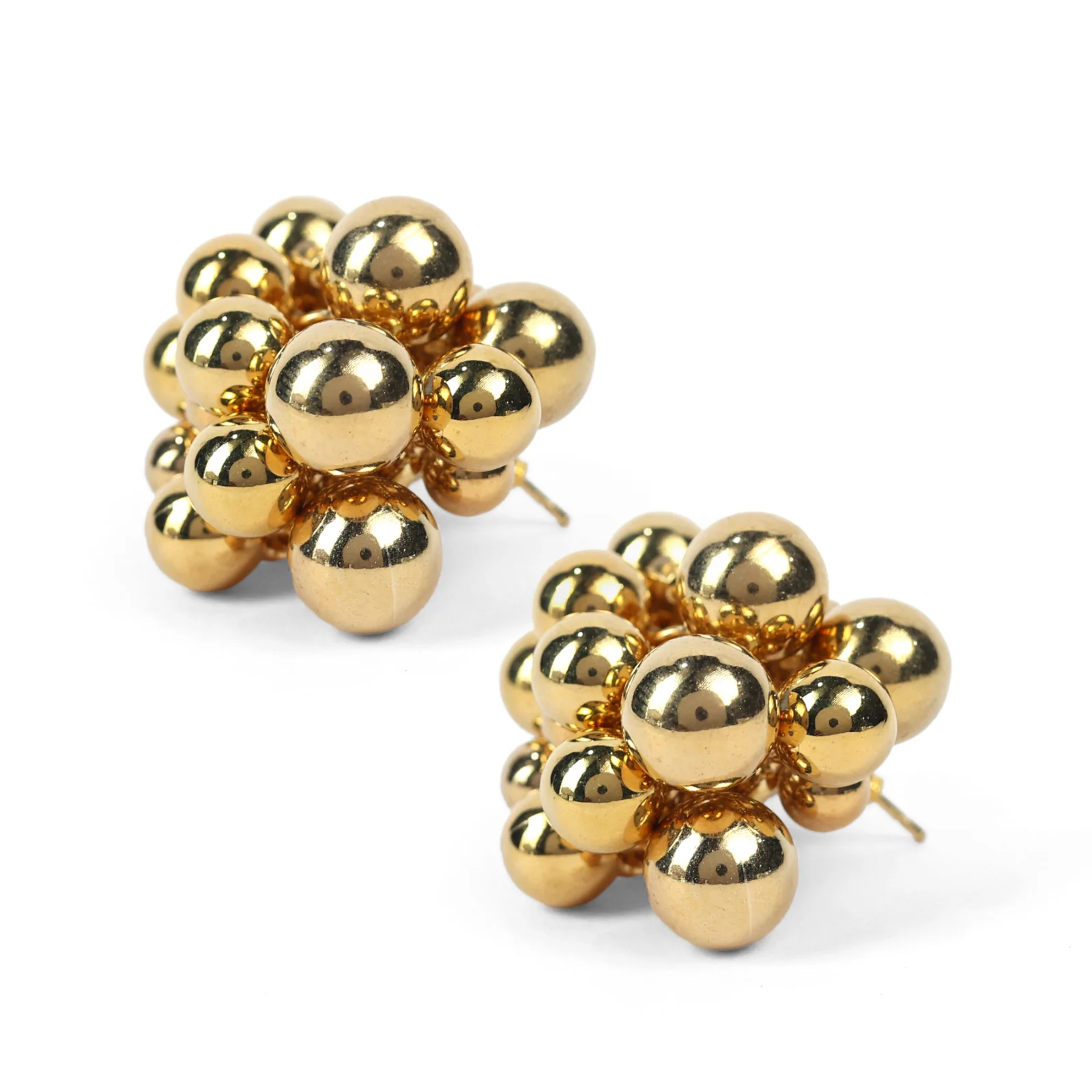 Golden Bubble Cluster Stud Earrings — photo 3