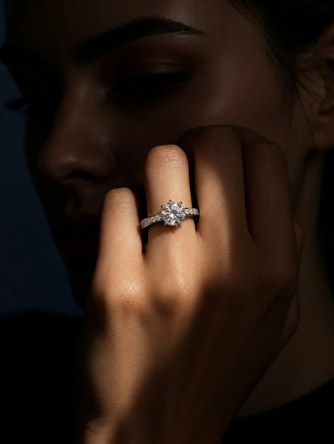 Classic Solitaire Sparkle Ring