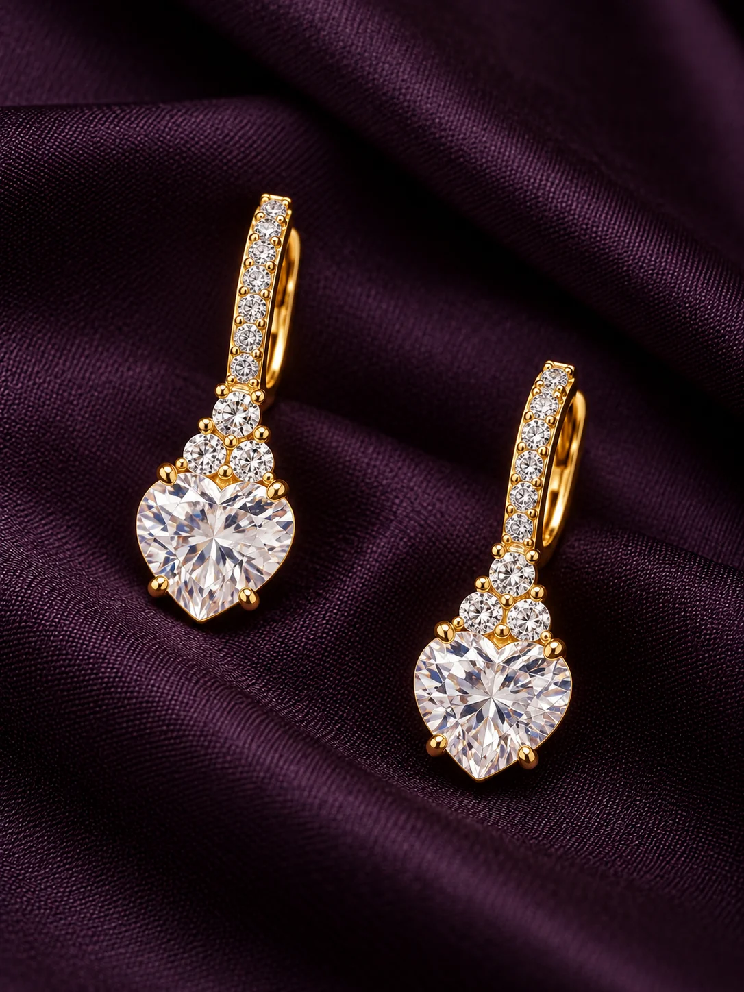 Crystal Heart Luxe Earrings