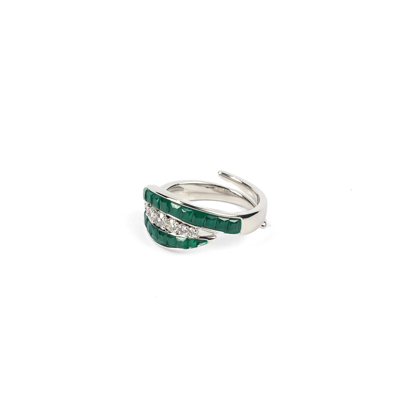 Emerald Luxe Wave Ring — photo 2
