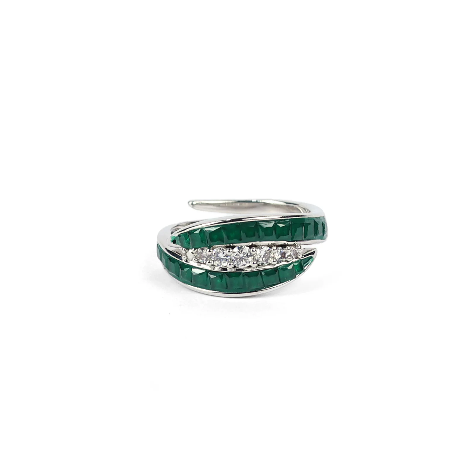 Emerald Luxe Wave Ring — photo 4