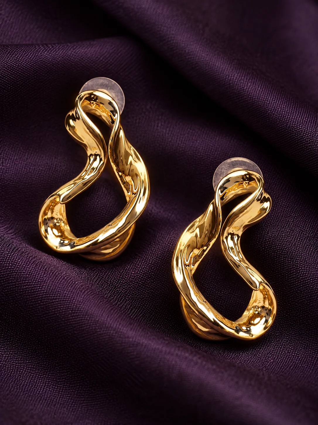 Sculptural Twist Statement Earrings