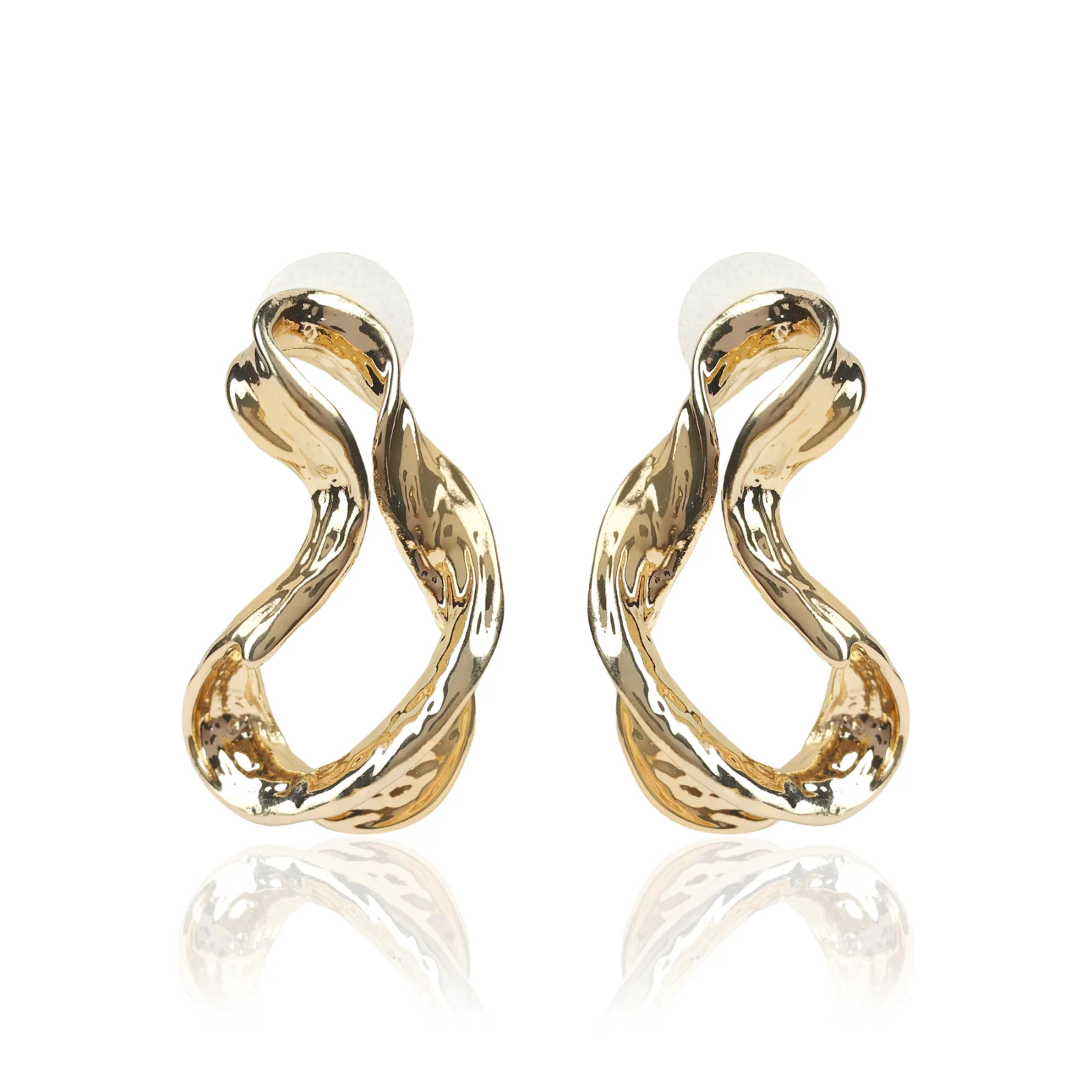 Sculptural Twist Statement Earrings — photo 2