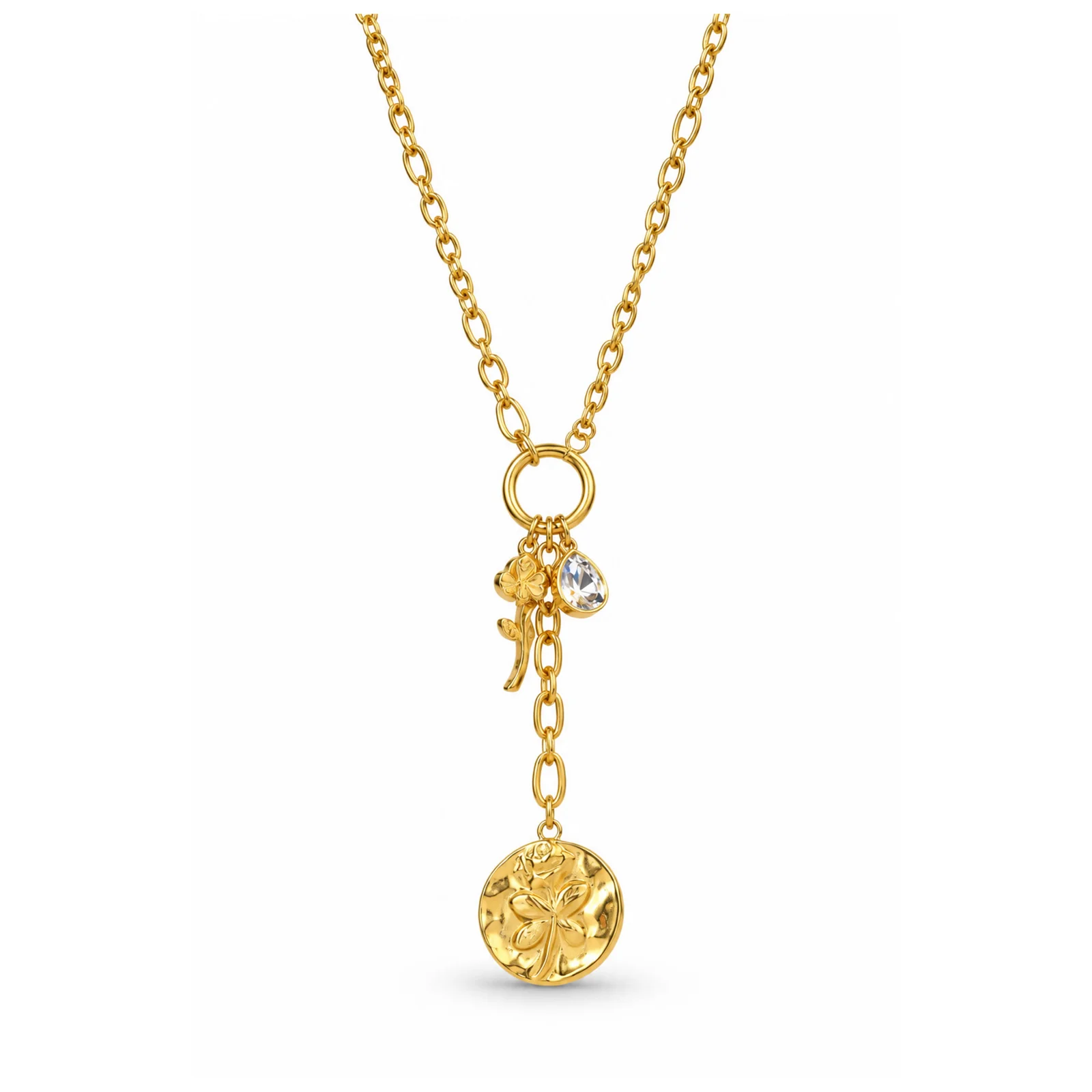 Golden Clover Charm Necklace — photo 2