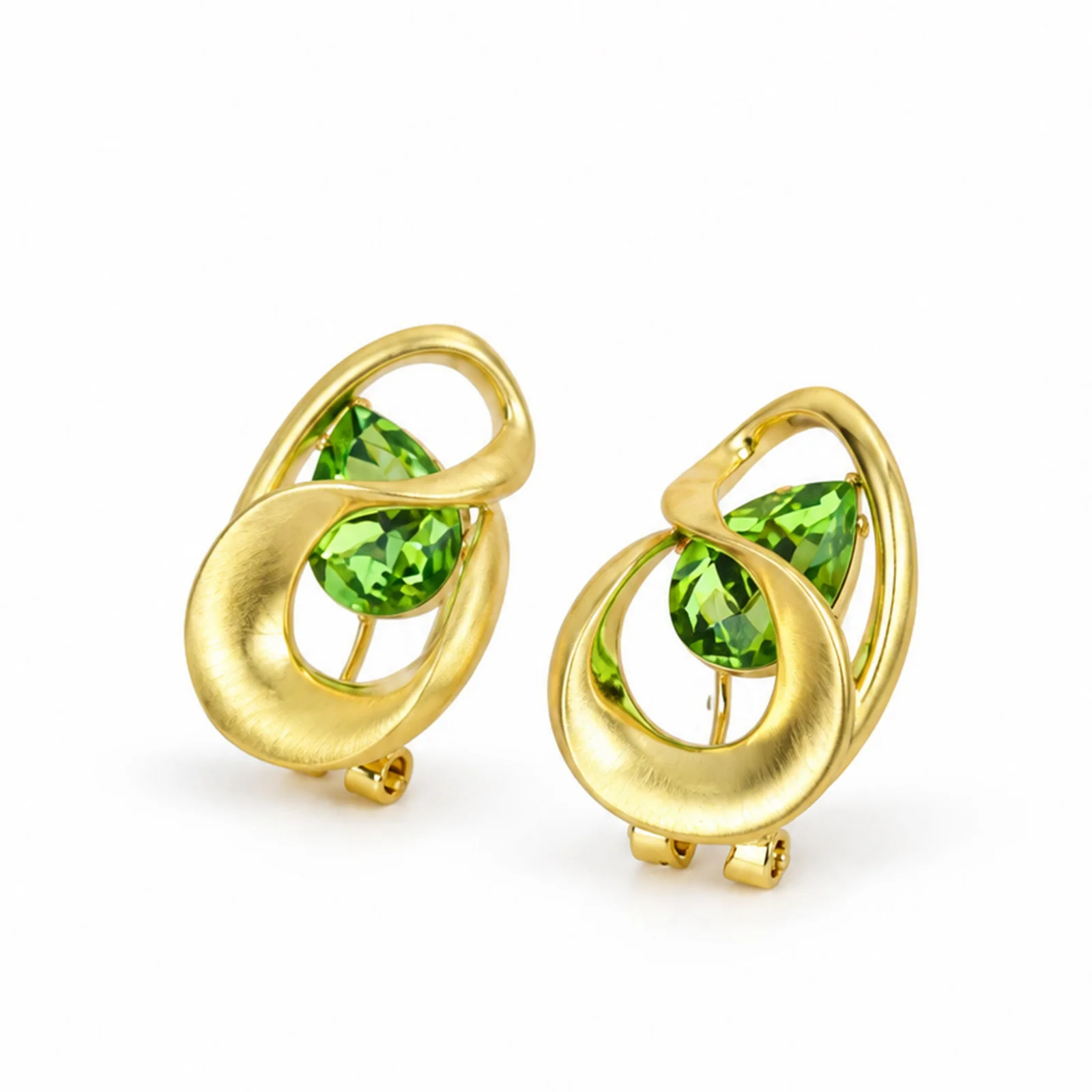 Golden Emerald Gem Earring — photo 4