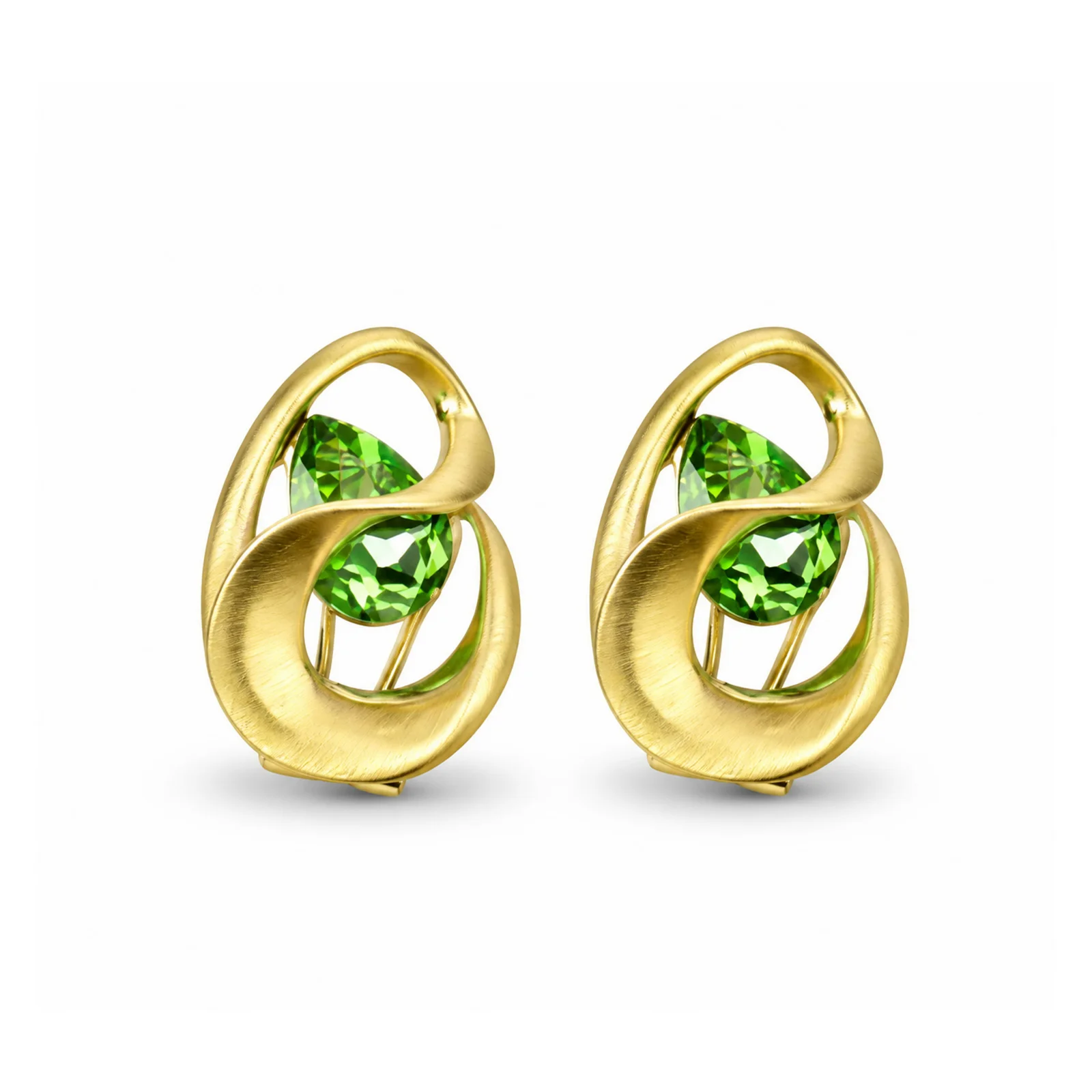Golden Emerald Gem Earring — photo 2