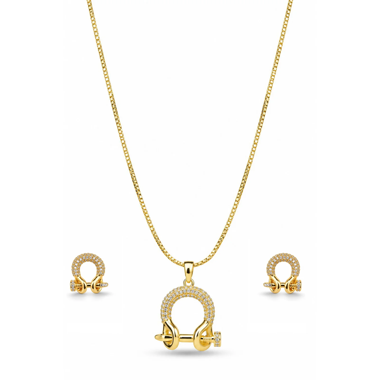 Gold Halo Pendant Set — photo 2