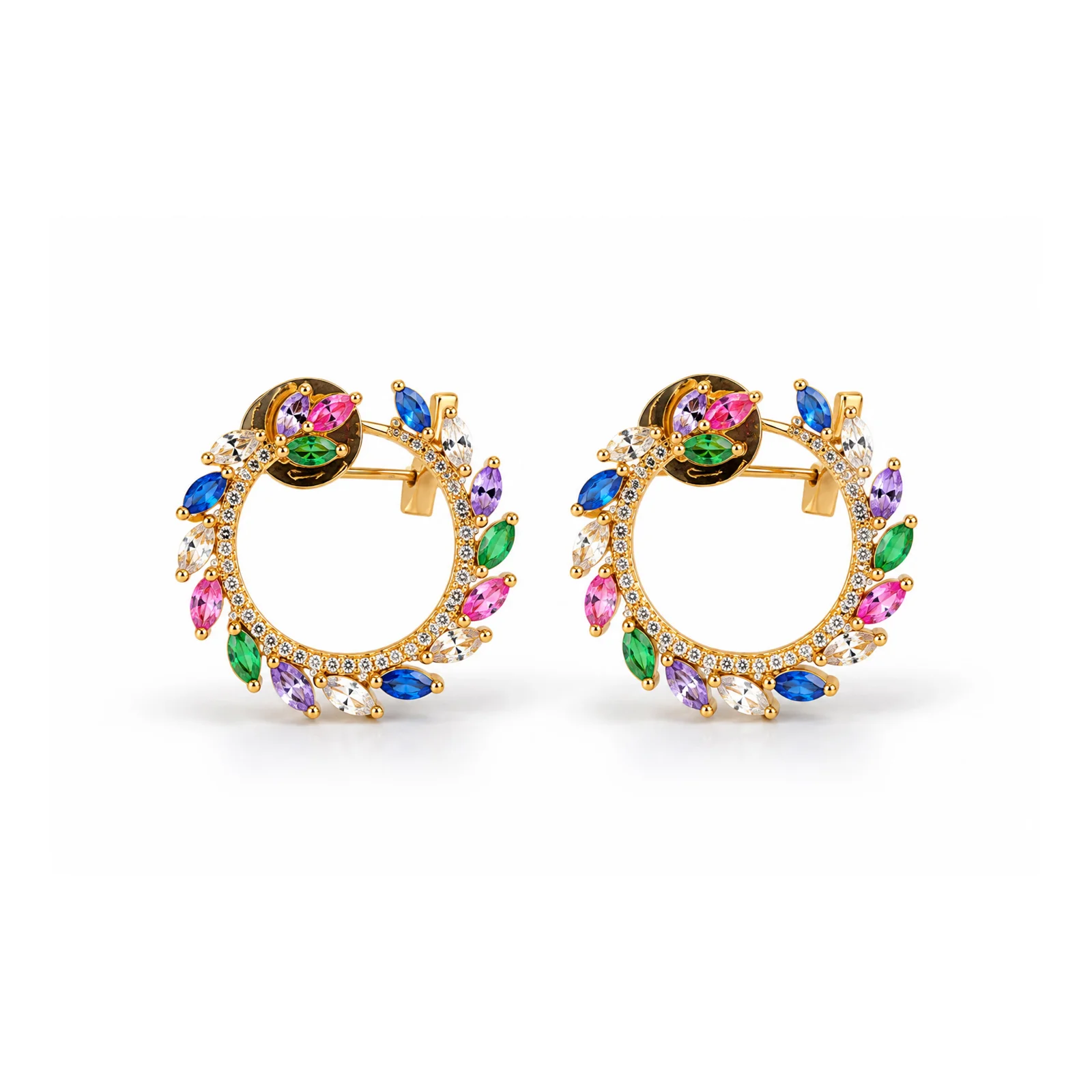 Aurora Gemstone Hoops — photo 3