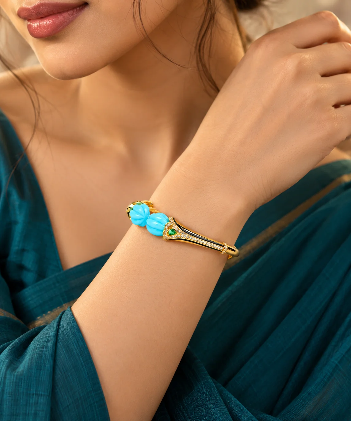Turquoise Royale Statement Bracelet — photo 2